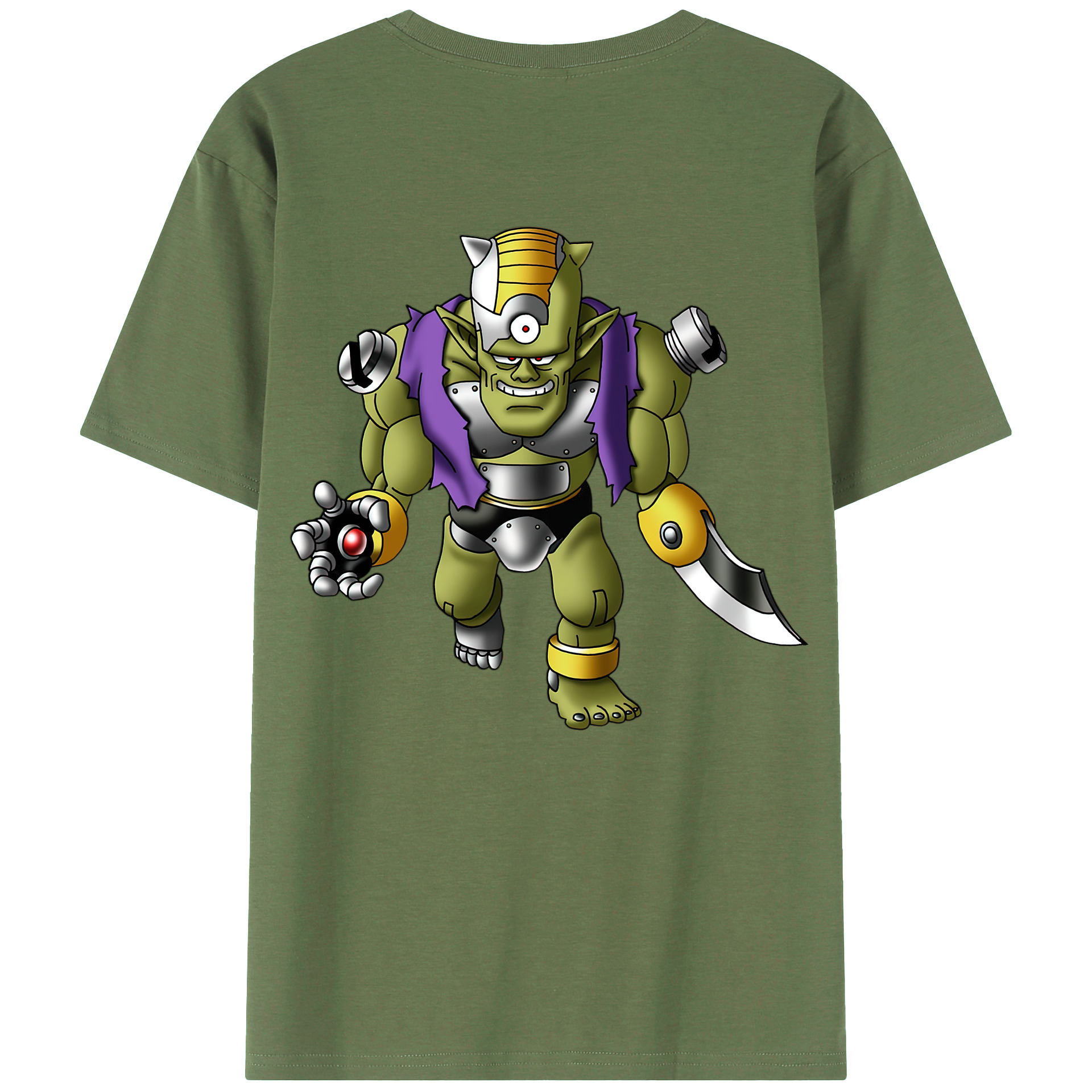 （画像用） ドラゴンクエスト Doragon Kuesuto Dragon Quest 綿100％ メンズ半袖Tシャツ（バックプリント） 通気性